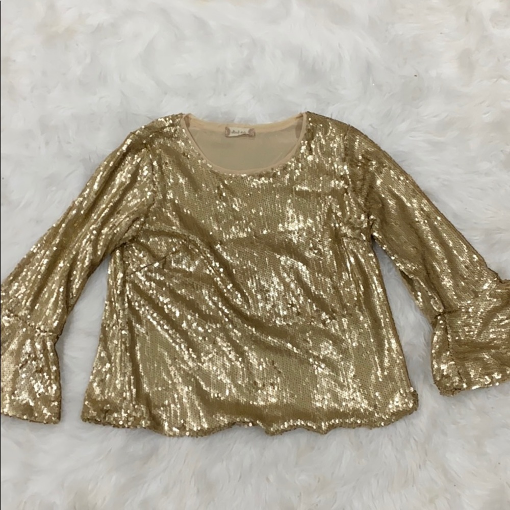 Gold Sequin Top